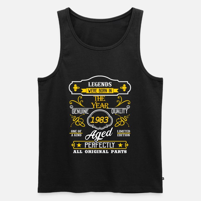 1983 Legende - Männer Premium Bio Tank Top - Schwarz