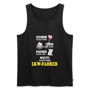 Truck driver - Men's Premium Organic Tank Top - black - Front - Michal (187cm)