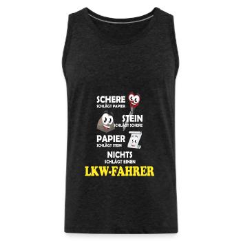 Vrachtwagenchauffeur - Mannen Premium Bio Tanktop - houtskool - Voor - Alexander (188cm)