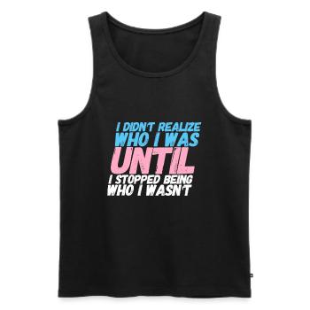 Transgender Transmädchen Transmann Gender Geschenk - Männer Premium Bio Tank Top - Schwarz - Vorne - Michal (187cm)