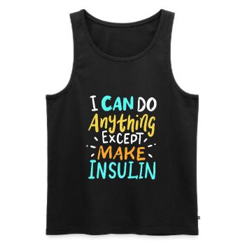 Diabetes Mellitus Diabetic Insulin Gift - Men's Premium Organic Tank Top - black - Front - AI Model Male 178 light (178cm)