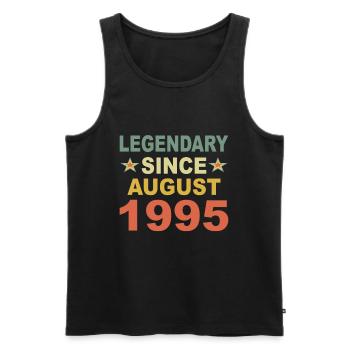 Legendary since August 1995 year birthday gift - Men's Premium Organic Tank Top - black - Front - Michal (187cm)