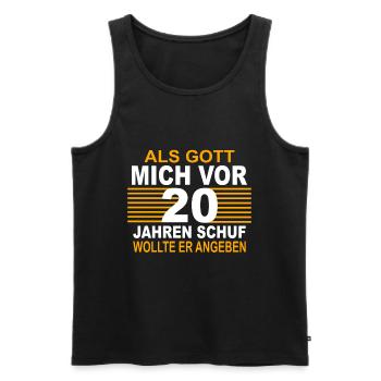 20 Jahre 20 Geburtstag Geschenk 20 Birthday - Männer Premium Bio Tank Top - Schwarz - Vorne - Michal (187cm)