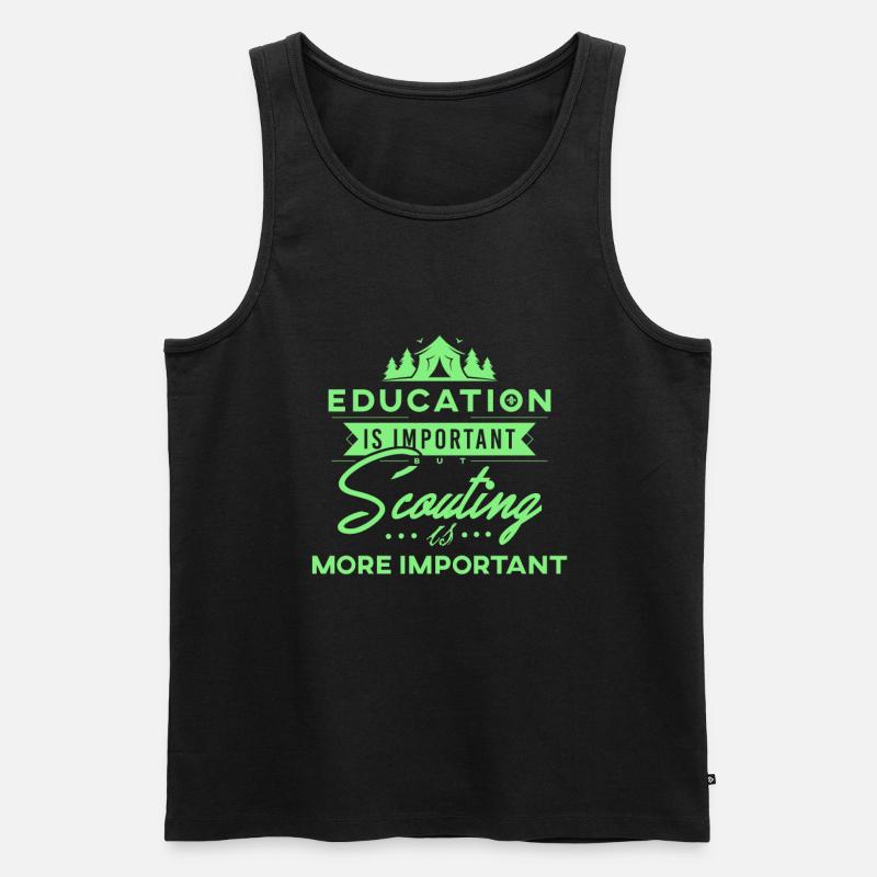 Pfadfinder Scout Statement - Männer Premium Bio Tank Top - Schwarz