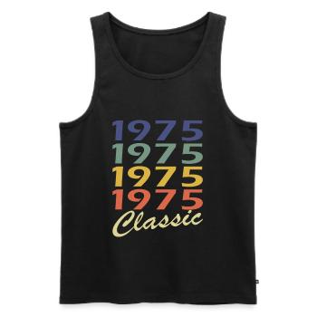 Cadeau d'anniversaire classique 1975 anniversaire 1975 - Débardeur bio Premium Homme - noir - Devant - Michal (187cm)