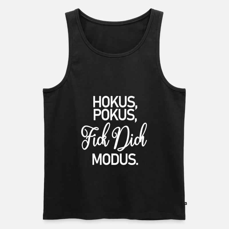 Hokus Pokus Fick Dich Modus - Männer Premium Bio Tank Top - Schwarz