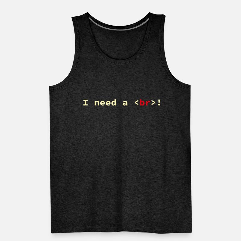 HTML CSS Code Computer Scientist Geek Coder Men's Premium Organic Tank Top