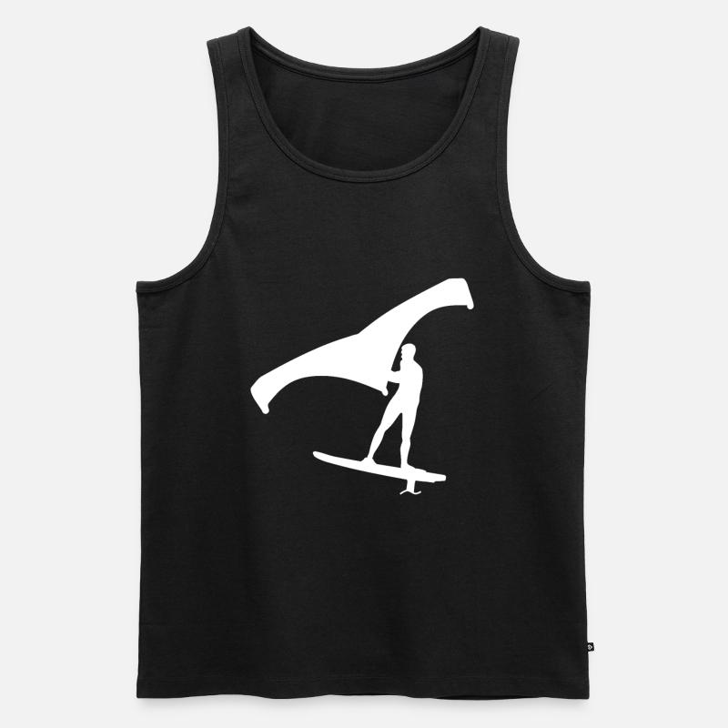 Wing Foilen - Männer Premium Bio Tank Top - Schwarz