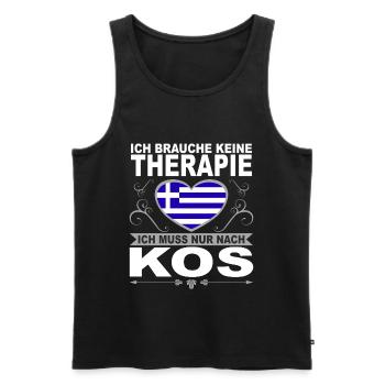 Ich muss nach Kos Urlaub Griechenland Geschenk - Männer Premium Bio Tank Top - Schwarz - Vorne - Michal (187cm)