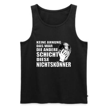 Originale Nichtskönner Handwerk Arbeiter Geschenk - Männer Premium Bio Tank Top - Schwarz - Vorne - Michal (187cm)