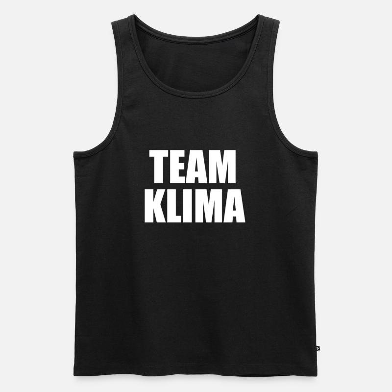 Team Klima - Männer Premium Bio Tank Top - Schwarz