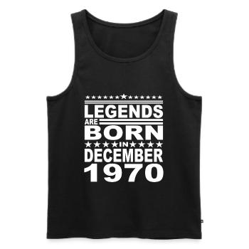 Legendary since December 1970, 1970 birthday - Men's Premium Organic Tank Top - black - Front - Michal (187cm)
