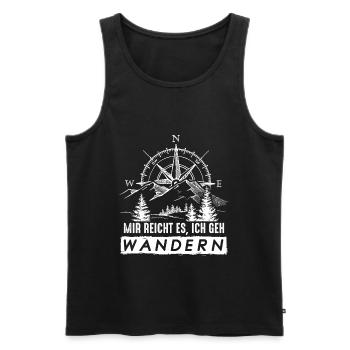 Mir reicht´s ich geh wandern! Wanderung Berge Fun - Männer Premium Bio Tank Top - Schwarz - Vorne - Michal (187cm)