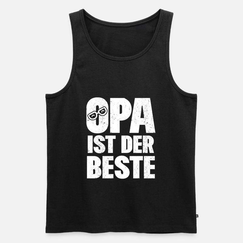 Opa ist der beste - Männer Premium Bio Tank Top - Schwarz