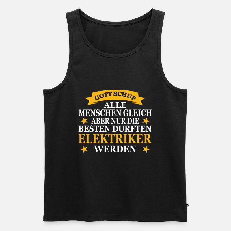 Elektriker Beruf Elektroniker Geschenkidee - Männer Premium Bio Tank Top - Schwarz