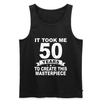 50 Years Birthday 50 Birthday Gift 50 Years - Men's Premium Organic Tank Top - black - Front - Michal (187cm)