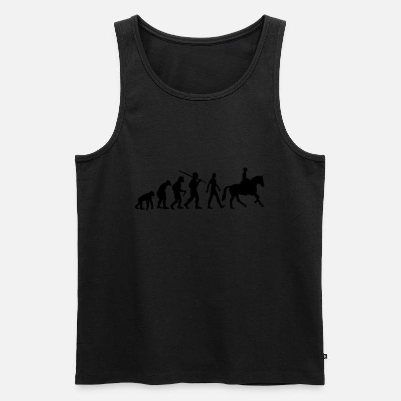 Reiter Evolution Pferde - Männer Premium Bio Tank Top - undefined