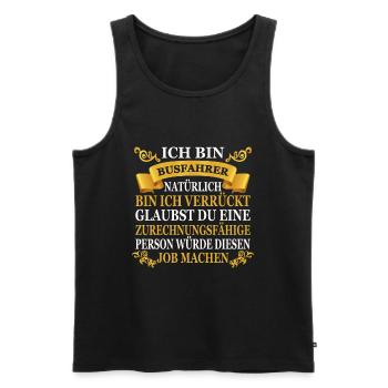bester Busfahrer Autobusfahrer Reisebus Geschenk - Männer Premium Bio Tank Top - Schwarz - Vorne - AI Model Male 178 light (178cm)