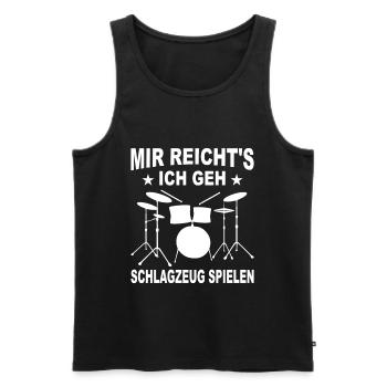 Schlagzeuger Geschenk Schlagzeug Spieler Drummer - Männer Premium Bio Tank Top - Schwarz - Vorne - Michal (187cm)