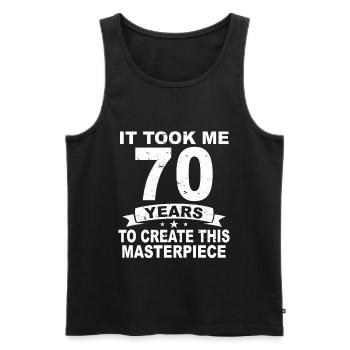 70 ans anniversaire 70 anniversaire cadeau 70 ans - Débardeur bio Premium Homme - noir - Devant - Michal (187cm)