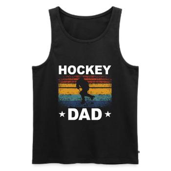 Hockey Dad Hockey Player Father Gift Dad - Men's Premium Organic Tank Top - black - Front - Michal (187cm)