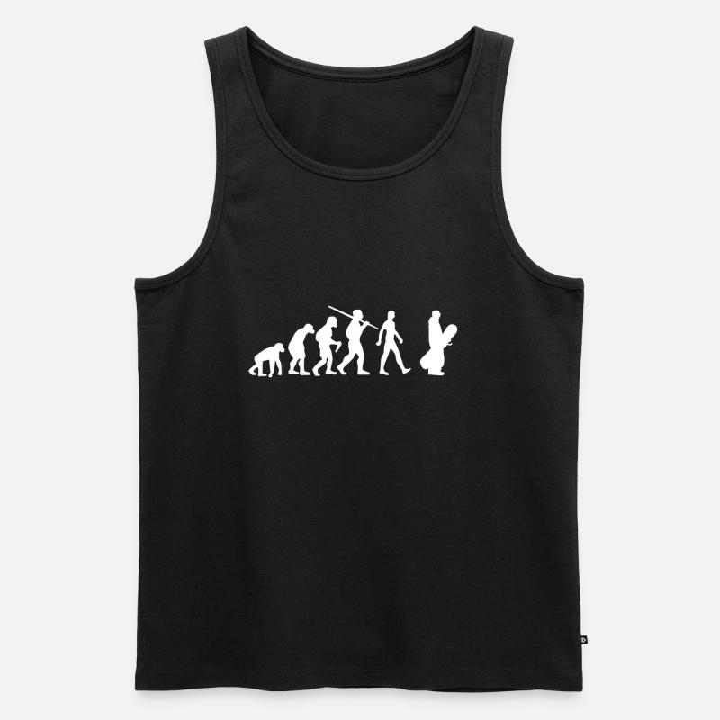 Snowboarder evolution snowboard - Men's Premium Organic Tank Top - black