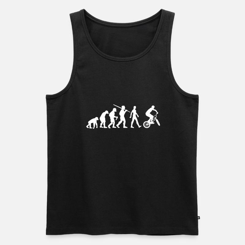 BMX Evolution BMX Rad - Männer Premium Bio Tank Top - Schwarz