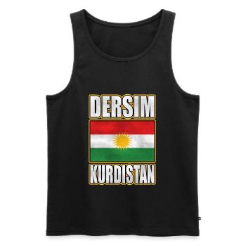 Dersim Kurdistan, Kurdistan Flag, Kurdish Flag - Men's Premium Organic Tank Top - black - Front - AI Model Male 178 light (178cm)