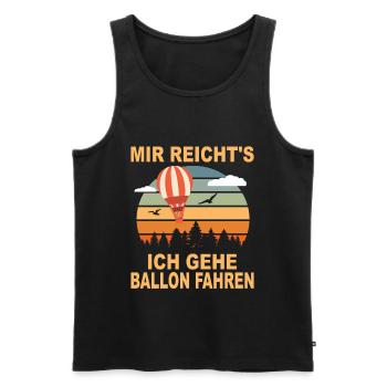 Heißluftballon Geschenk Ballonfahrt Gasballon - Männer Premium Bio Tank Top - Schwarz - Vorne - AI Model Male 178 light (178cm)