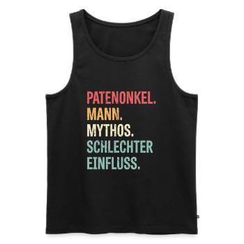 Patenonkel Mann Mythos Schlechter Einfluss - Männer Premium Bio Tank Top - Schwarz - Vorne - Michal (187cm)