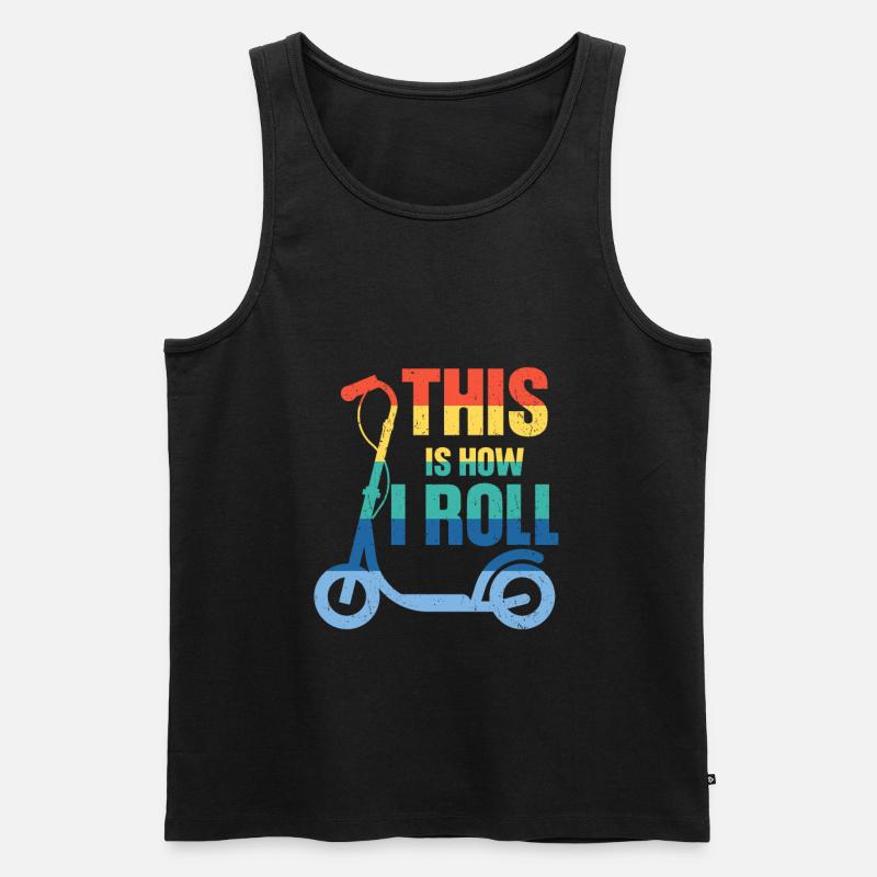 scooter e-scooter Roller E-Roller - Männer Premium Bio Tank Top - Schwarz
