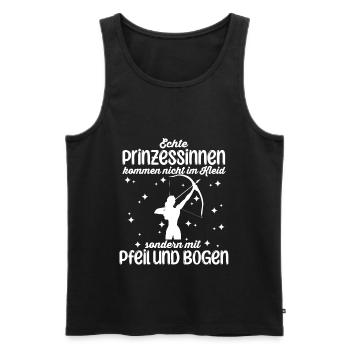 Echte Prinzessinen Kommen Nicht Im Kleid Schütze - Männer Premium Bio Tank Top - Schwarz - Vorne - Michal (187cm)