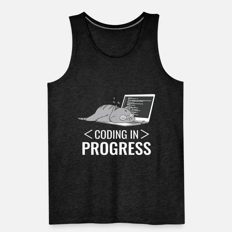 Programmieren Computer Nerd Katze Männer Premium Bio Tank Top