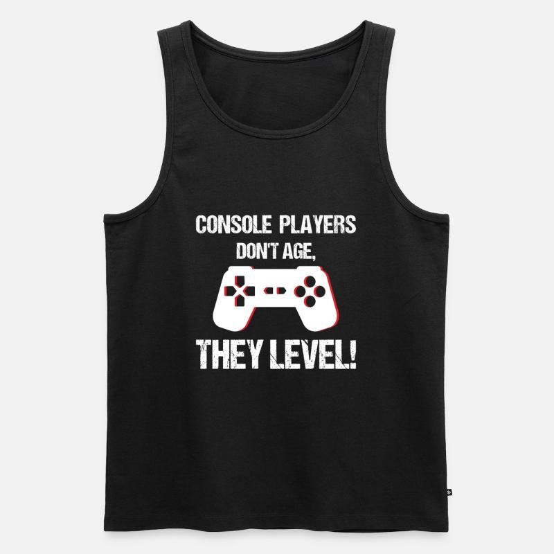 Console players don't age, they level - videogamer - Männer Premium Bio Tank Top - Schwarz