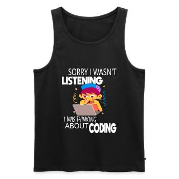 Coding Coder Programmierer - Männer Premium Bio Tank Top - Schwarz - Vorne - Michal (187cm)