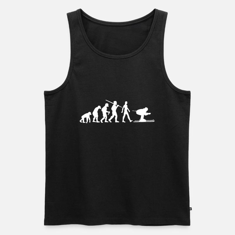 Skifahrer Evolution Skie - Männer Premium Bio Tank Top - Schwarz