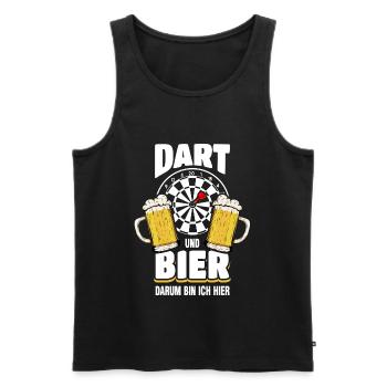 Darts And Beer Why I Am Here - Men's Premium Organic Tank Top - black - Front - Michal (187cm)