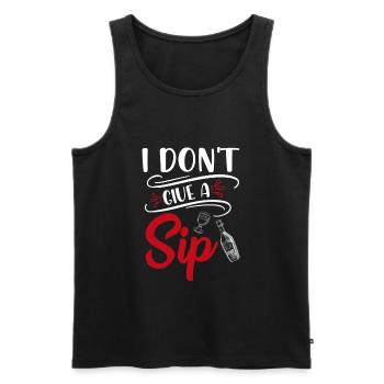Wein Ich gebe keinen Schluck - Männer Premium Bio Tank Top - Schwarz - Vorne - AI Model Male 178 light (178cm)