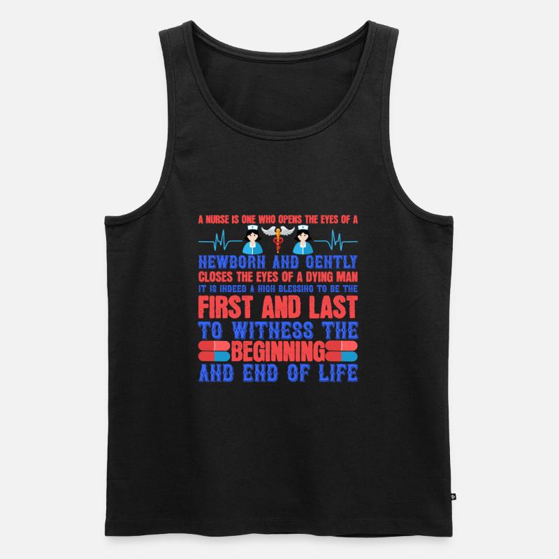 KRANKENSCHWESTER Pflegerin - Männer Premium Bio Tank Top - Schwarz
