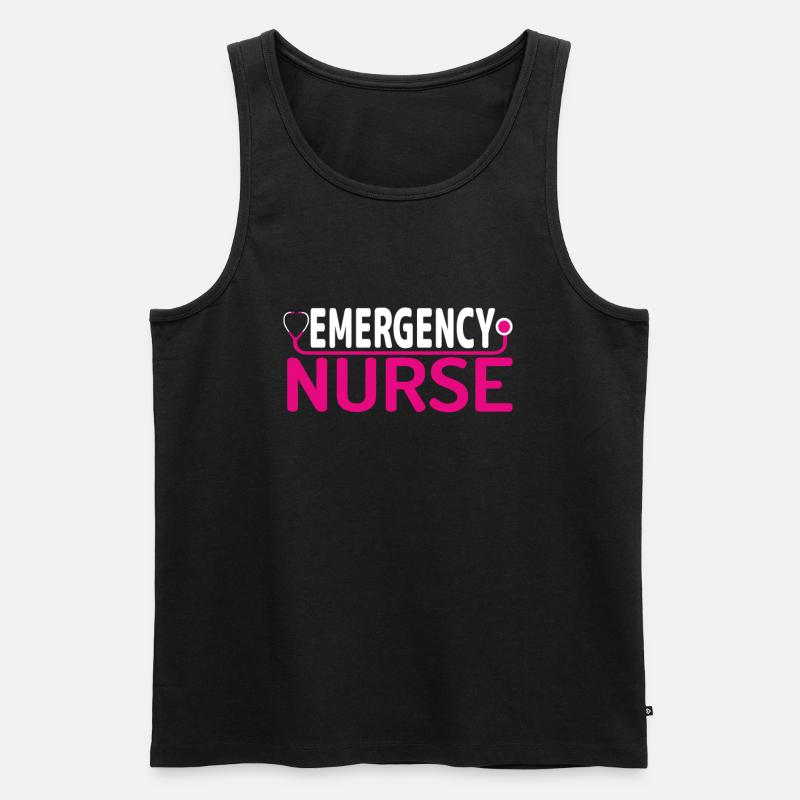 Notfall Krankenschwester - Männer Premium Bio Tank Top - Schwarz