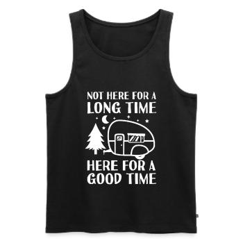 Hiking Nature Outdoor Mountains - Men's Premium Organic Tank Top - black - Front - Michal (187cm)