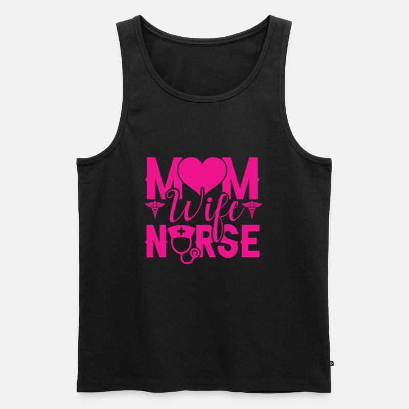 KRANKENSCHWESTER Pflegerin - Männer Premium Bio Tank Top - Schwarz