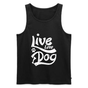 Vie Amour Chiens - Débardeur bio Premium Homme - noir - Devant - Michal (187cm)