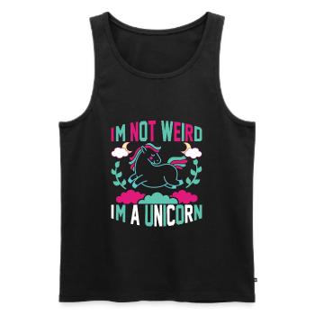 I'm not weird, I'm a unicorn unicorn - Men's Premium Organic Tank Top - black - Front - Michal (187cm)