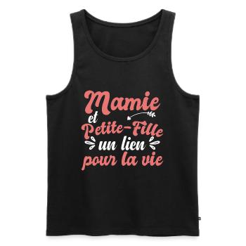 Mamie Et Petite Fille - Débardeur bio Premium Homme - noir - Devant - Michal (187cm)