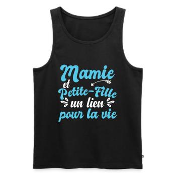Mamie Et Petite Fille - Débardeur bio Premium Homme - noir - Devant - AI Model Male 178 light (178cm)