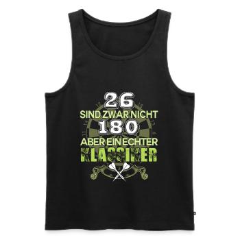 Dart 26 Are Not 180 Darts Player Darts Classic - Men's Premium Organic Tank Top - black - Front - Michal (187cm)