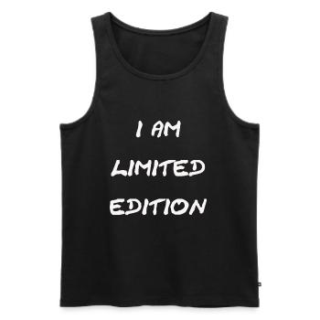 I AM LIMITED EDITION Shirt - T-Shirt - Accessory - Men's Premium Organic Tank Top - black - Front - Michal (187cm)