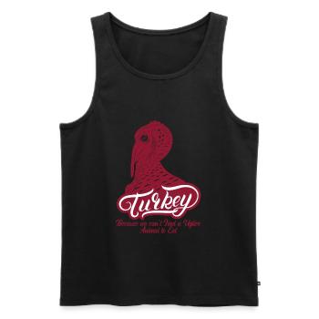 Turquie Ugliest Animal Funny Thanksgiving imprimer - Débardeur bio Premium Homme - noir - Devant - Michal (187cm)