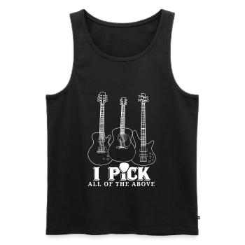 Gitarrenspieler Gitarre Musik Spruch Geschenk - Männer Premium Bio Tank Top - Schwarz - Vorne - Michal (187cm)